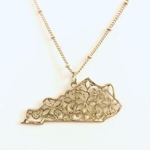 Kentucky Filigree Gold Necklace KY UK